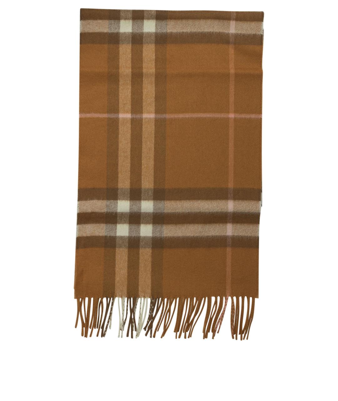 BURBERRY Коричневый кашемировый шарф, фото 1