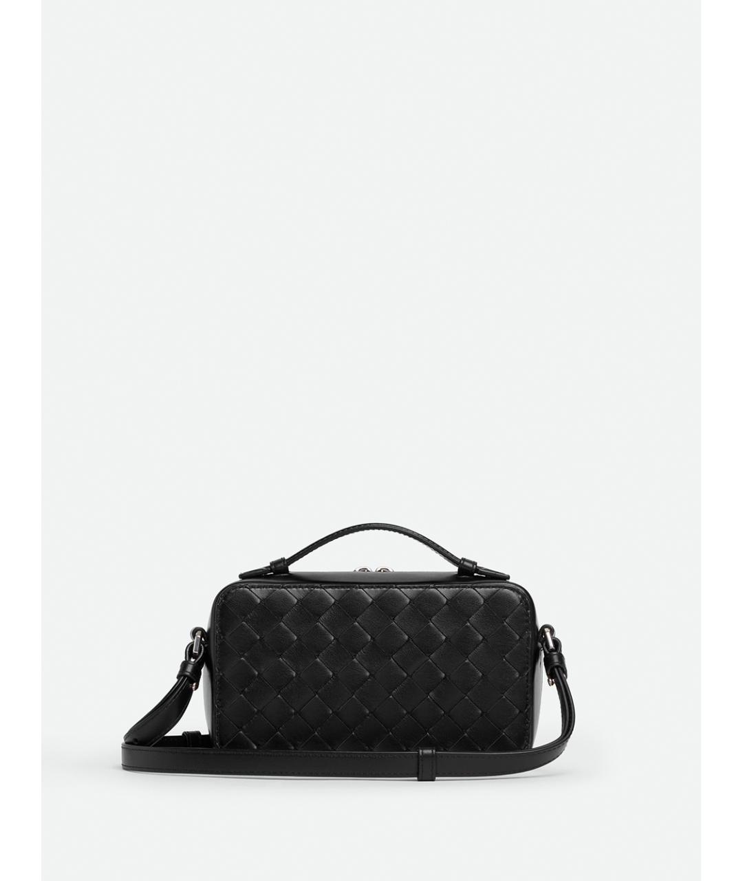 BOTTEGA VENETA Черная кожаная сумка на плечо, фото 2