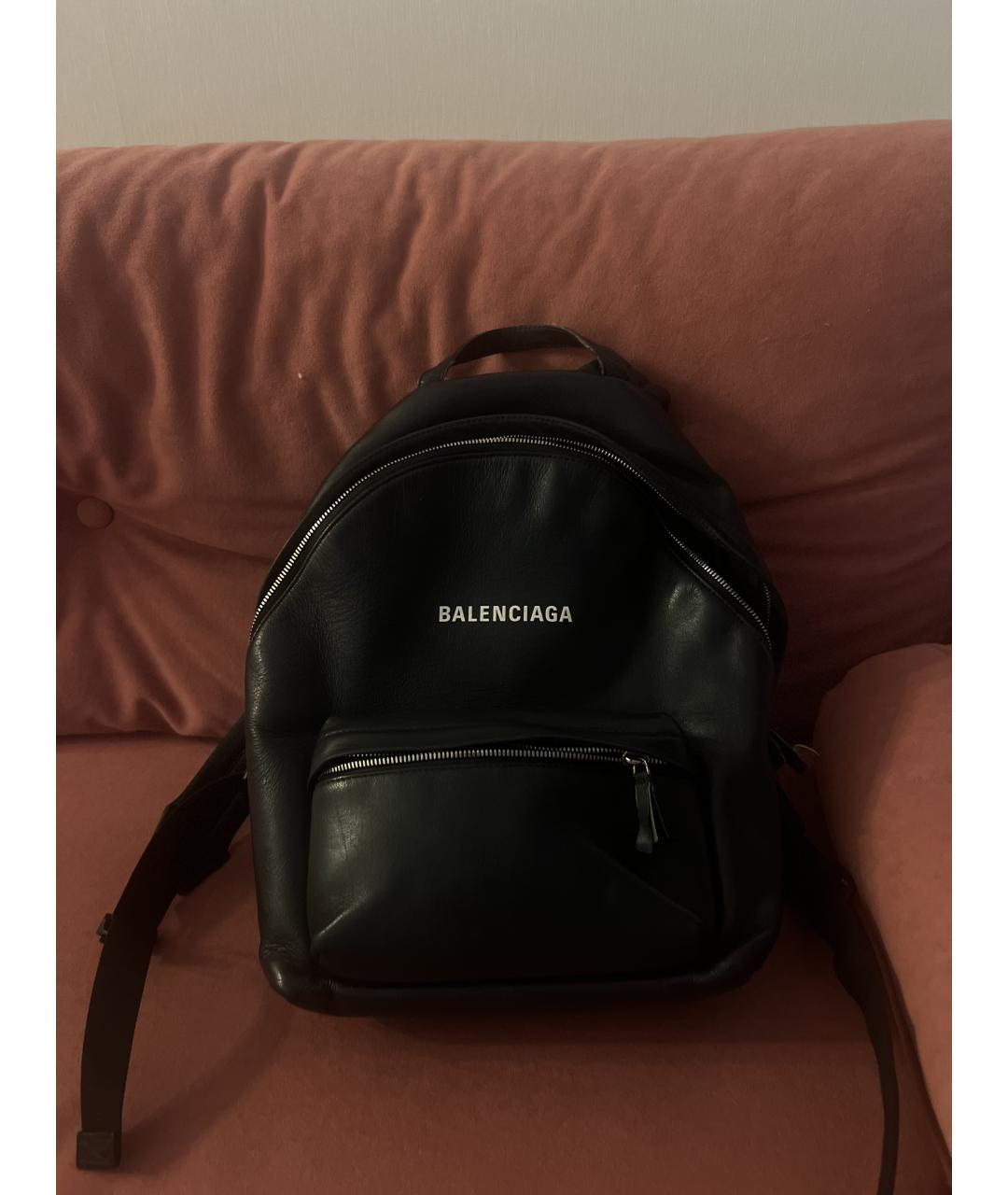BALENCIAGA Черный кожаный рюкзак, фото 4