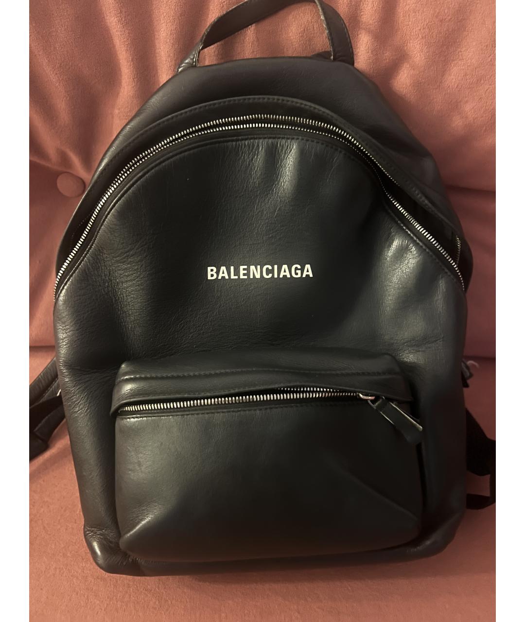 BALENCIAGA Черный кожаный рюкзак, фото 3