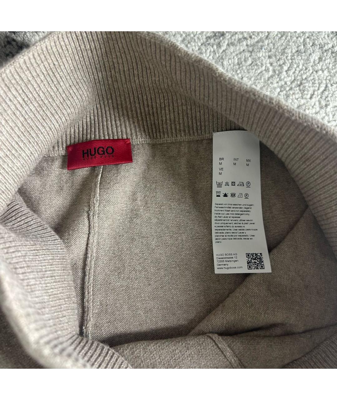 HUGO Бежевые брюки узкие, фото 6