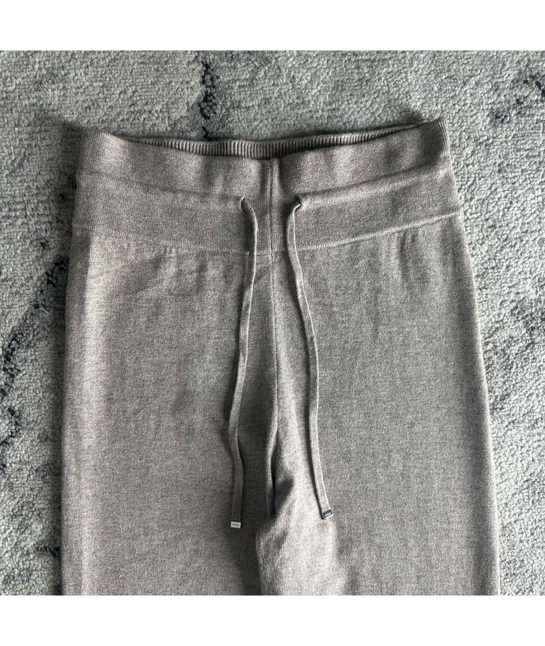 HUGO Бежевые брюки узкие, фото 3