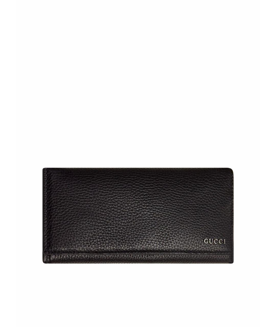GUCCI Черный кожаный кошелек, фото 1