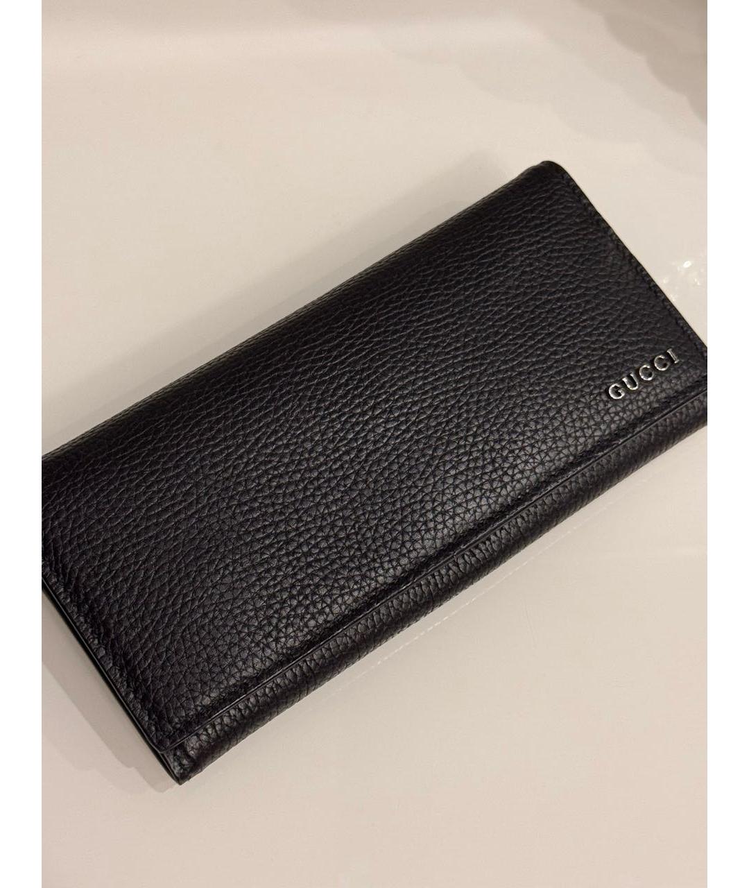 GUCCI Черный кожаный кошелек, фото 6