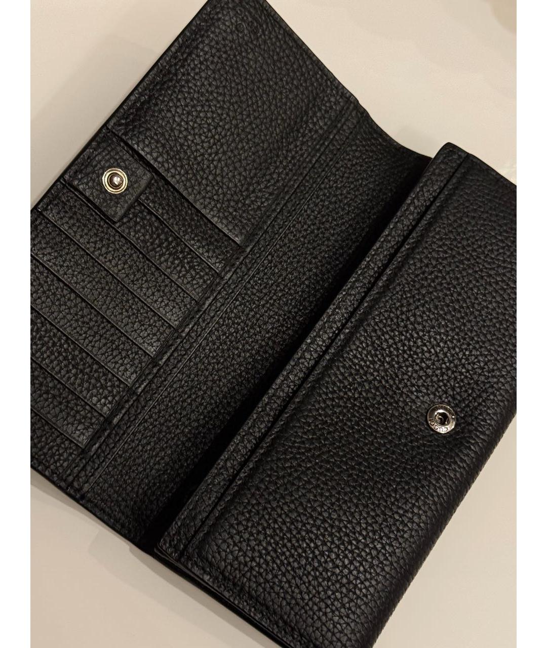 GUCCI Черный кожаный кошелек, фото 2