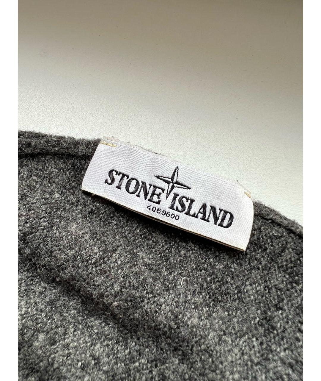 STONE ISLAND Антрацитовая шерстяная шапка, фото 5