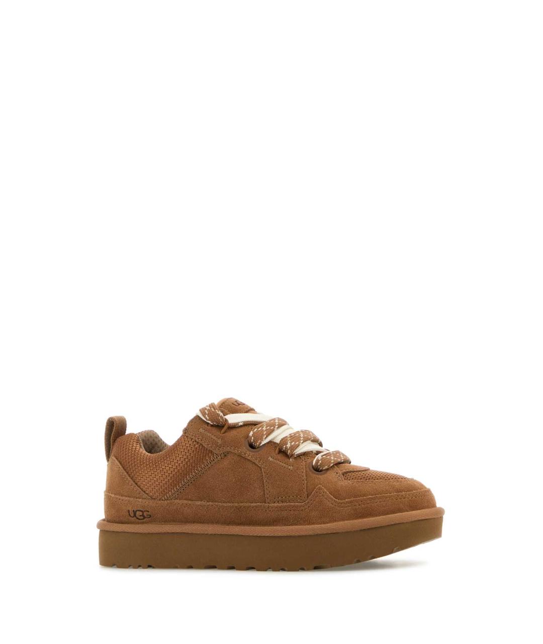 UGG AUSTRALIA Коричневые кожаные кроссовки, фото 4