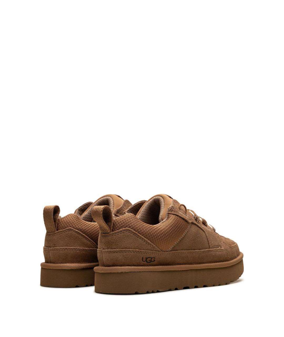 UGG AUSTRALIA Коричневые кожаные кроссовки, фото 5