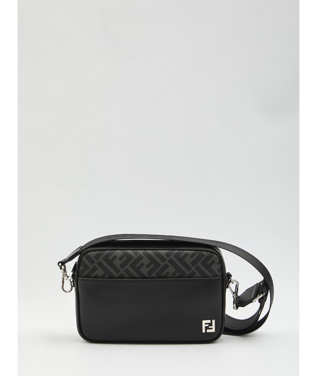 FENDI Черная кожаная сумка на плечо, фото 6