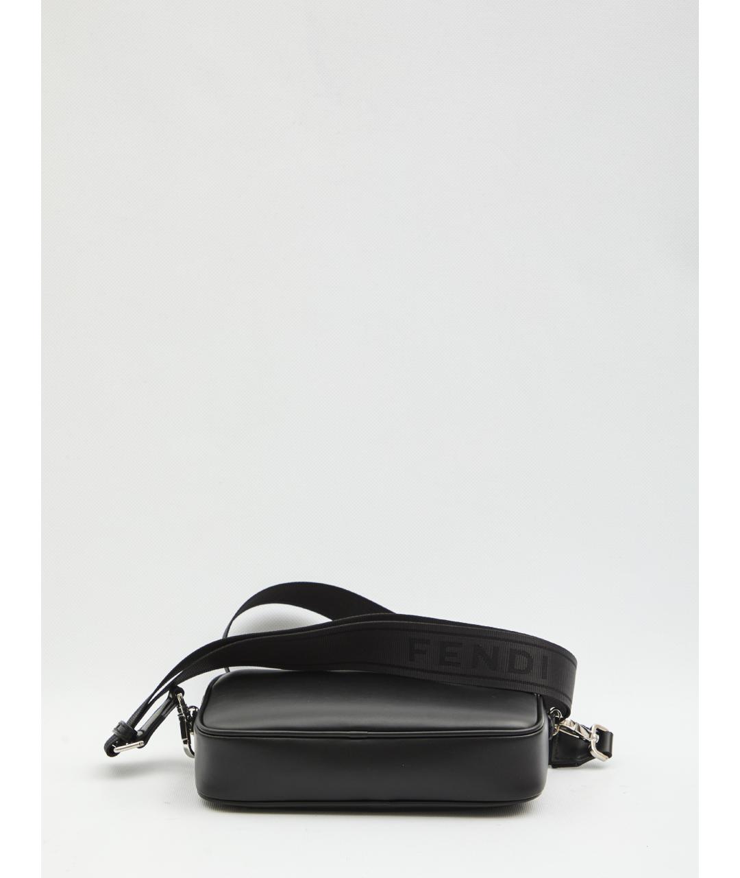 FENDI Черная кожаная сумка на плечо, фото 3