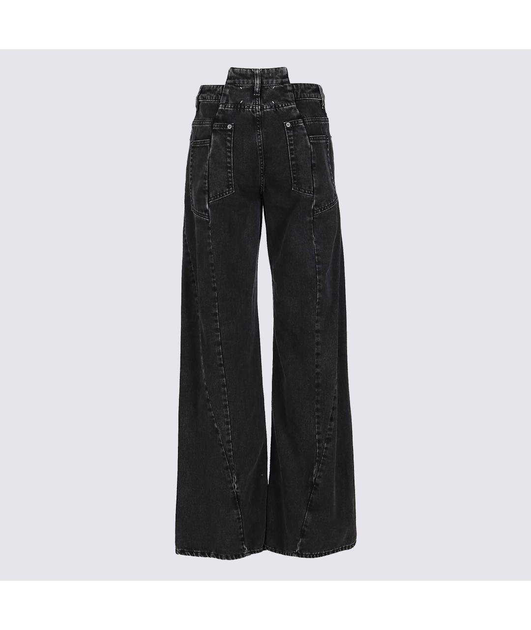 MAISON MARGIELA Черные хлопковые прямые джинсы, фото 2