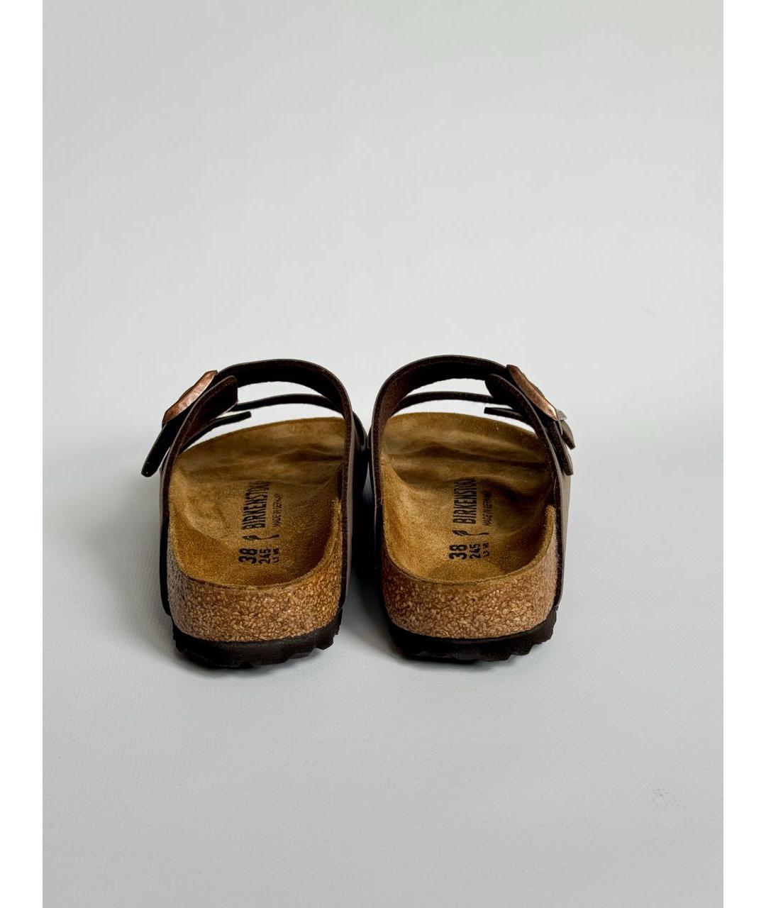 BIRKENSTOCK Бежевые замшевые шлепанцы, фото 4