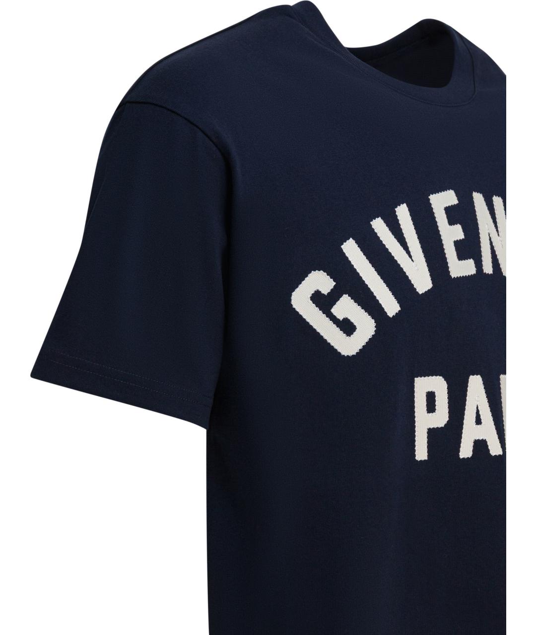 GIVENCHY Синяя хлопковая футболка, фото 4