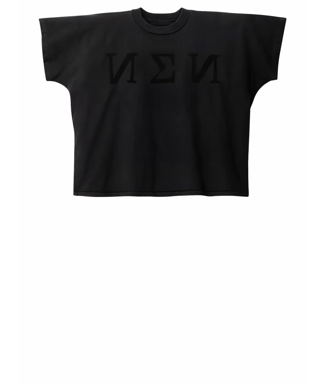 YEEZY Черная хлопковая футболка, фото 1