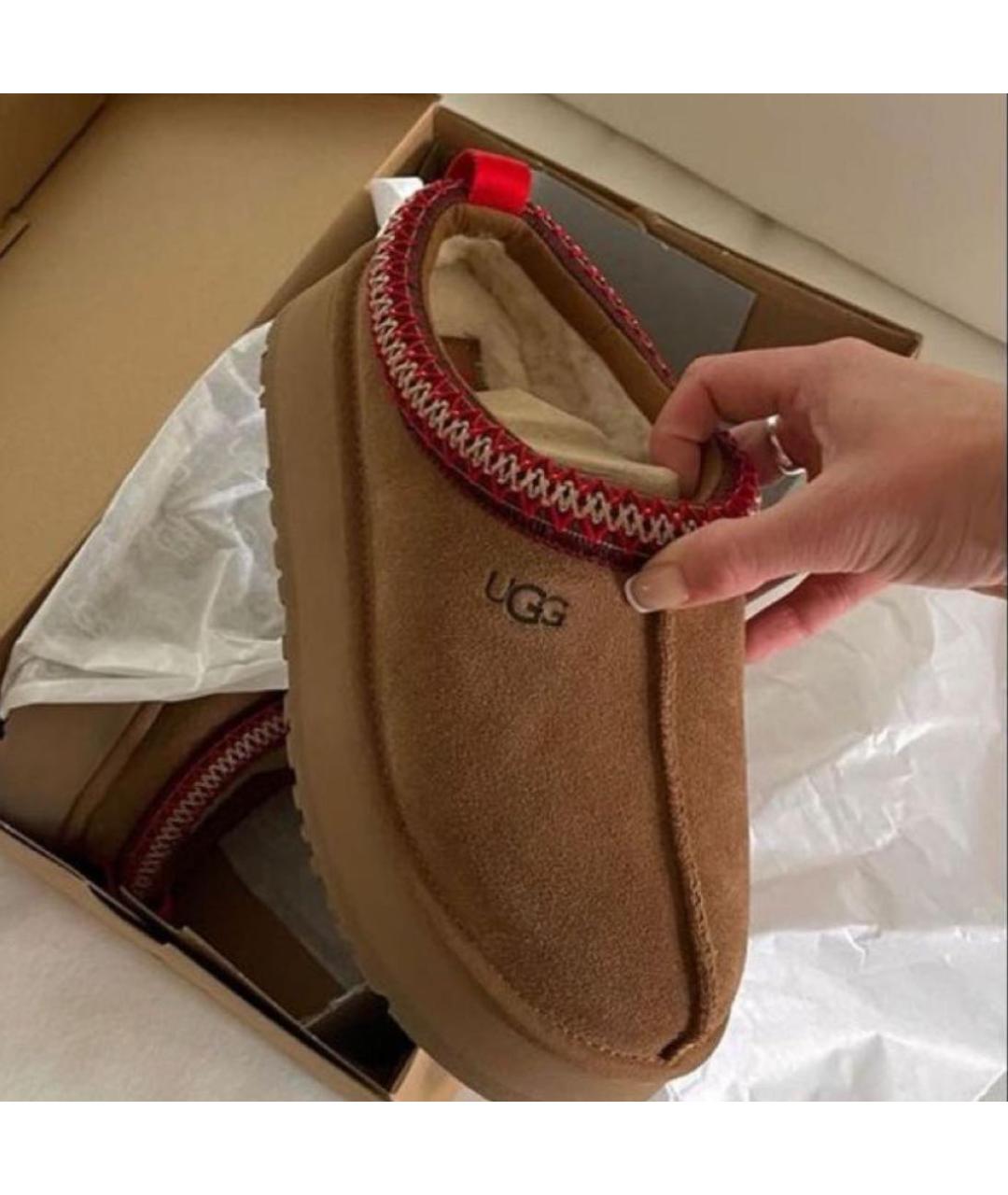 UGG Коричневые замшевые сабо, фото 3