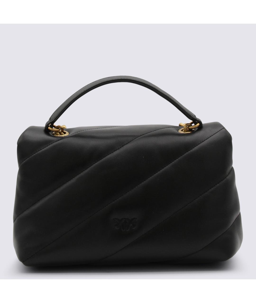 PINKO Черная кожаная сумка через плечо, фото 2