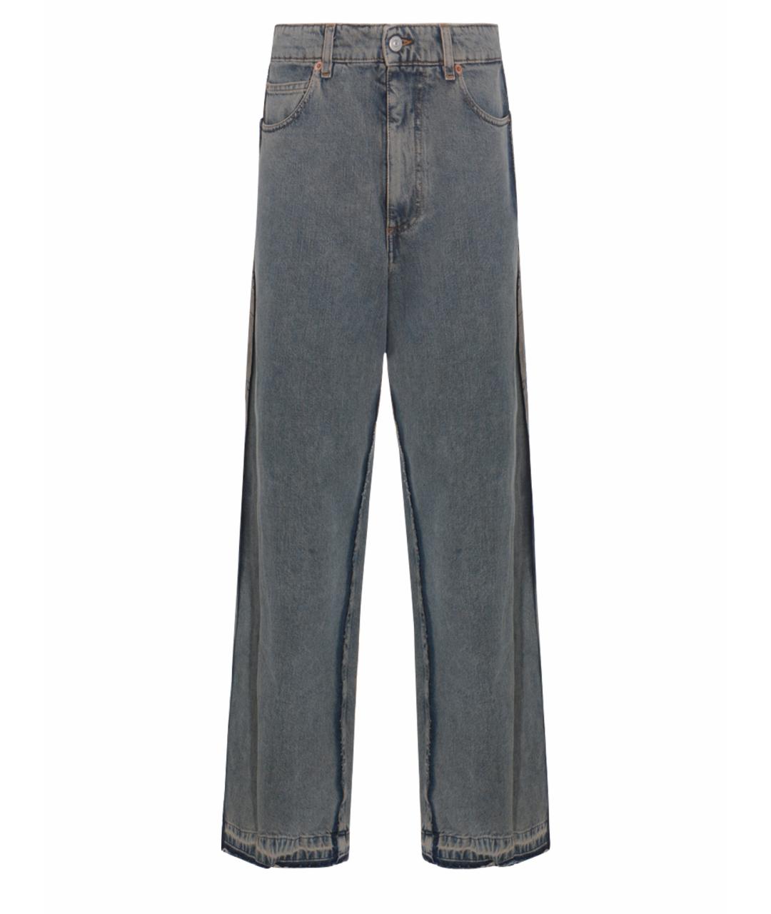 MM6 MAISON MARGIELA Серые хлопковые прямые джинсы, фото 1