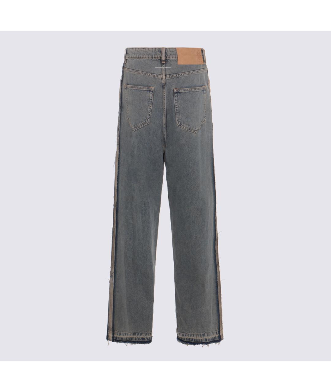 MM6 MAISON MARGIELA Серые хлопковые прямые джинсы, фото 2