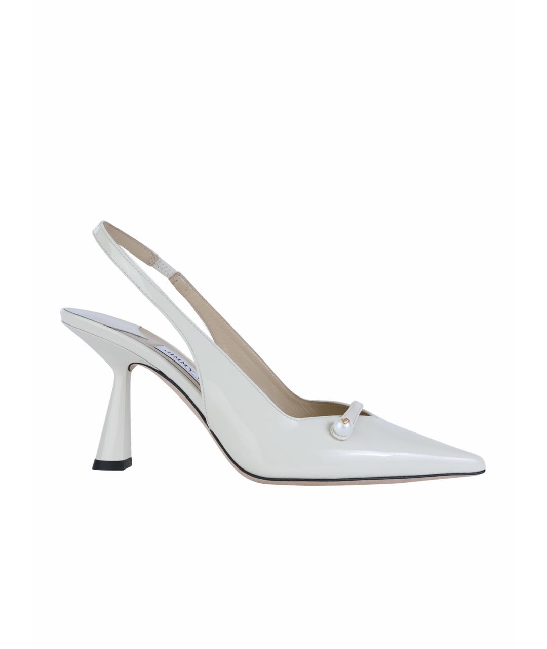 JIMMY CHOO Белые кожаные туфли, фото 1
