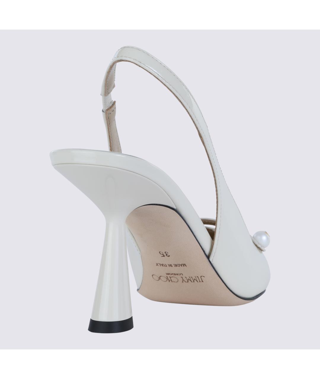 JIMMY CHOO Белые кожаные туфли, фото 3