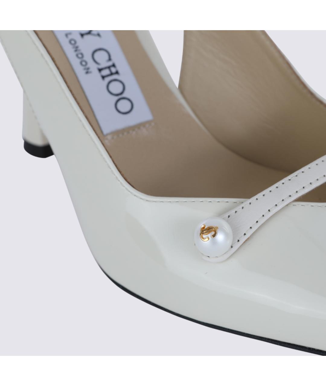 JIMMY CHOO Белые кожаные туфли, фото 4