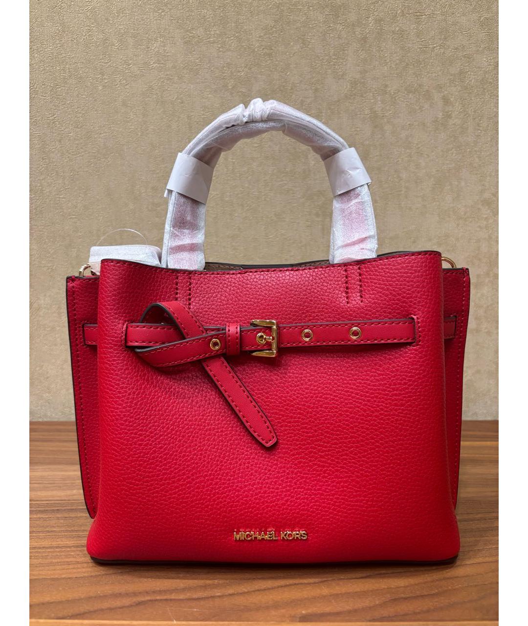 MICHAEL KORS Красная кожаная сумка тоут, фото 3