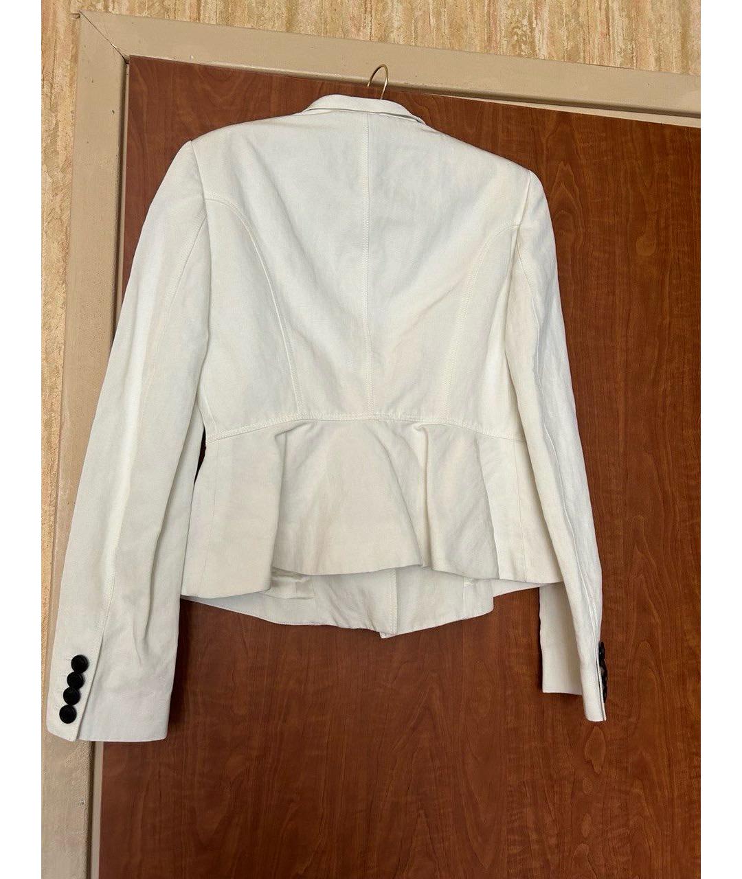 BURBERRY Белый хлопковый жакет/пиджак, фото 3