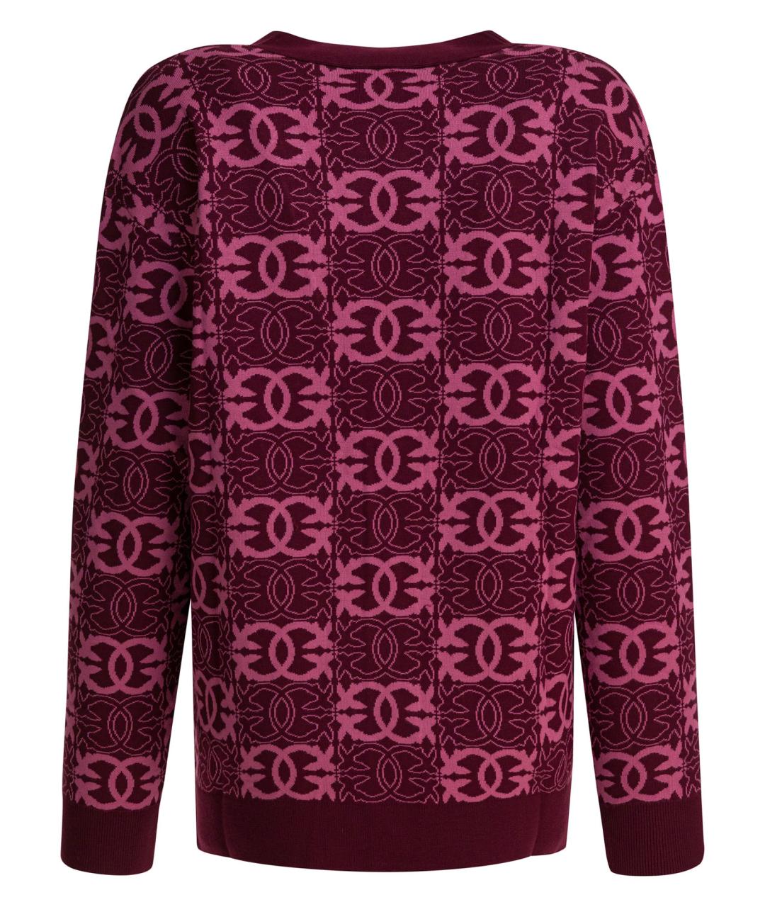 PINKO Бордовый вискозный кардиган, фото 2