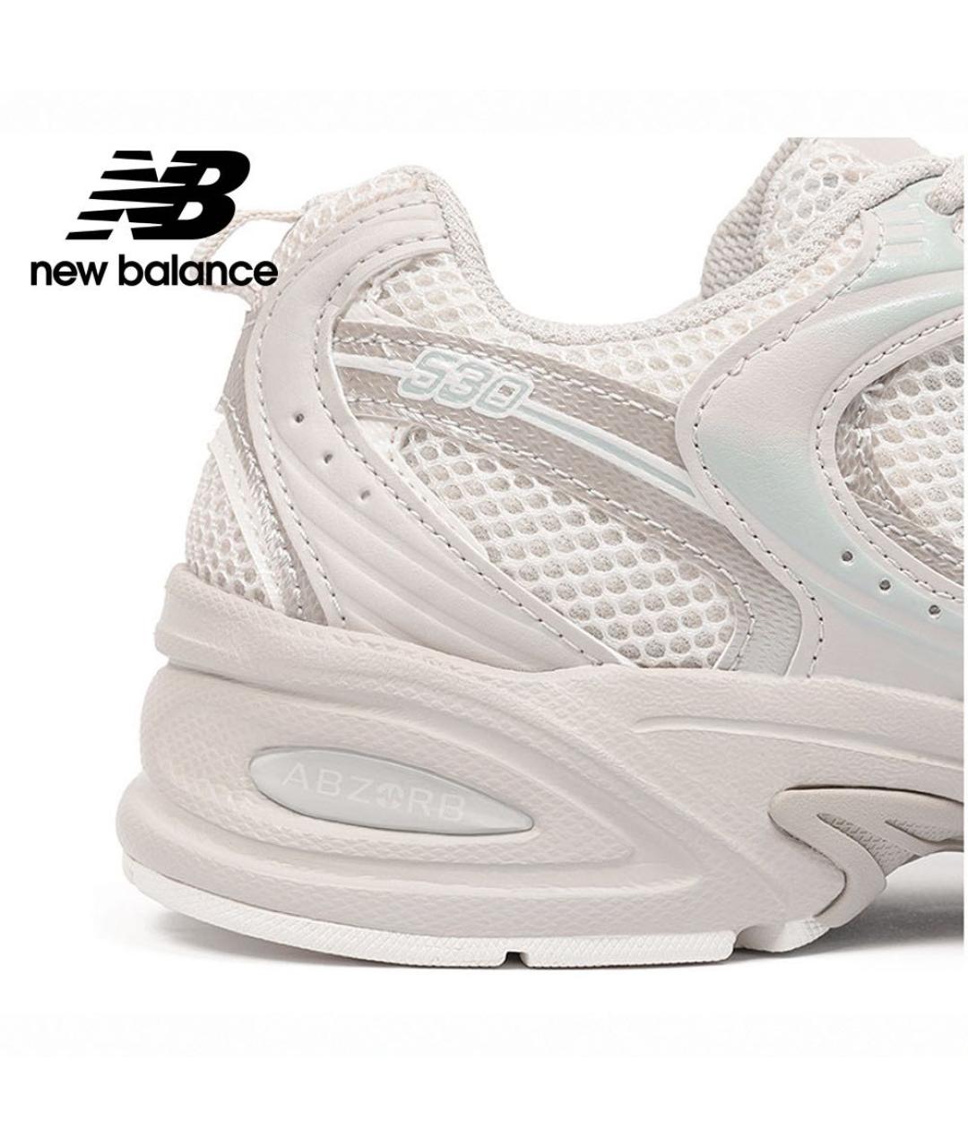 NEW BALANCE Бежевые текстильные кроссовки, фото 5