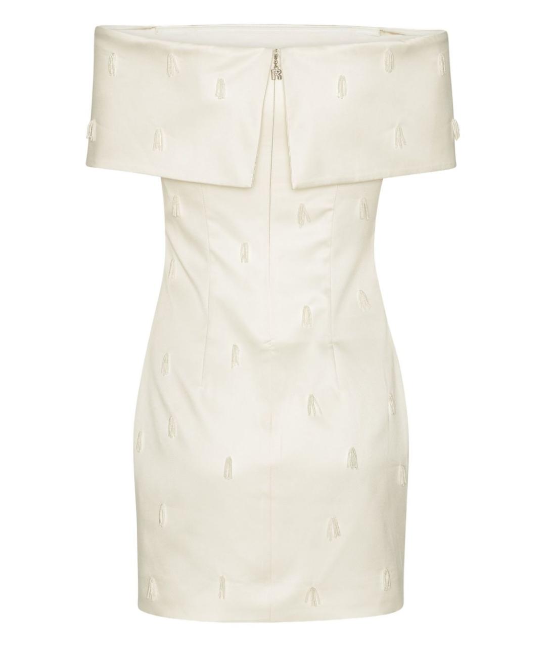 ROTATE Белое полиэстеровое повседневное платье, фото 5