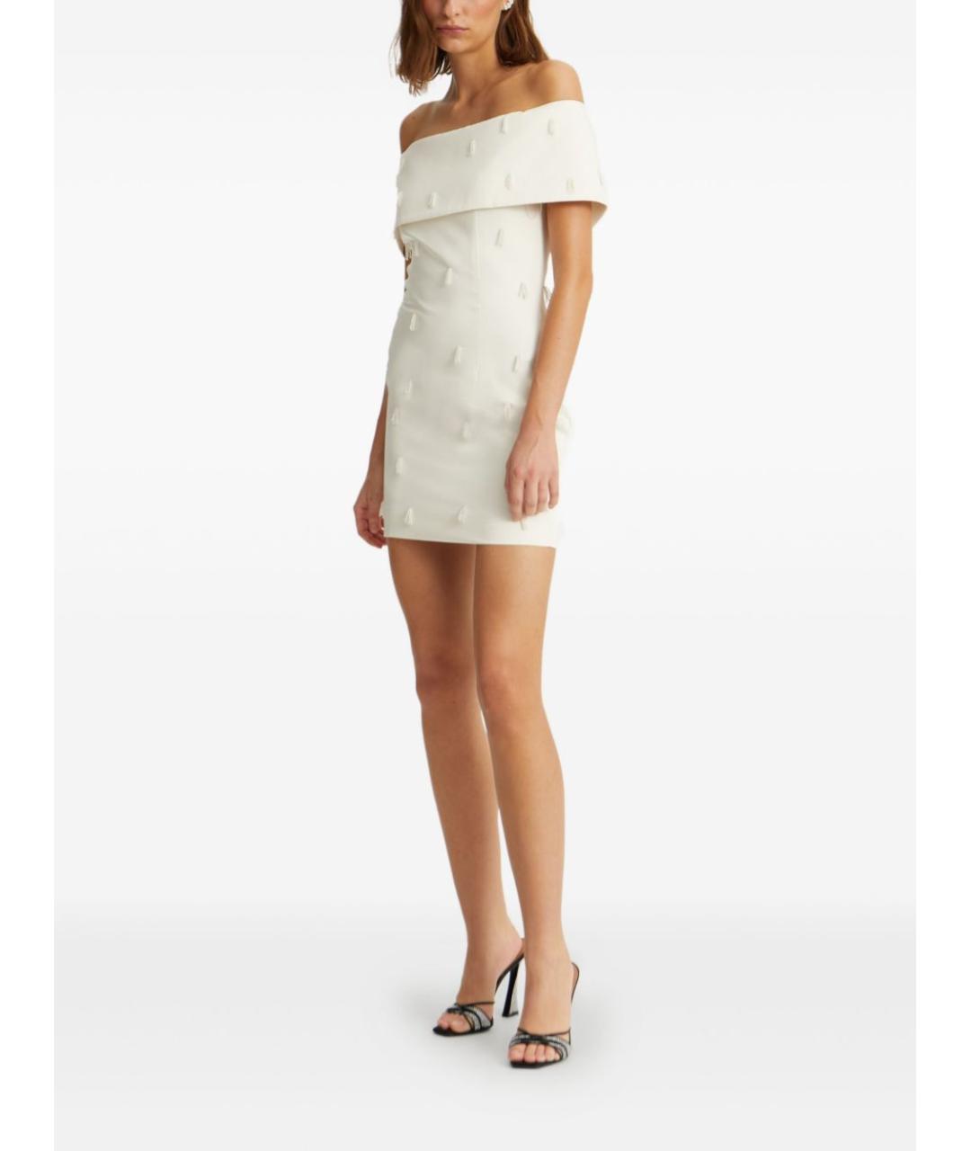 ROTATE Белое полиэстеровое повседневное платье, фото 2