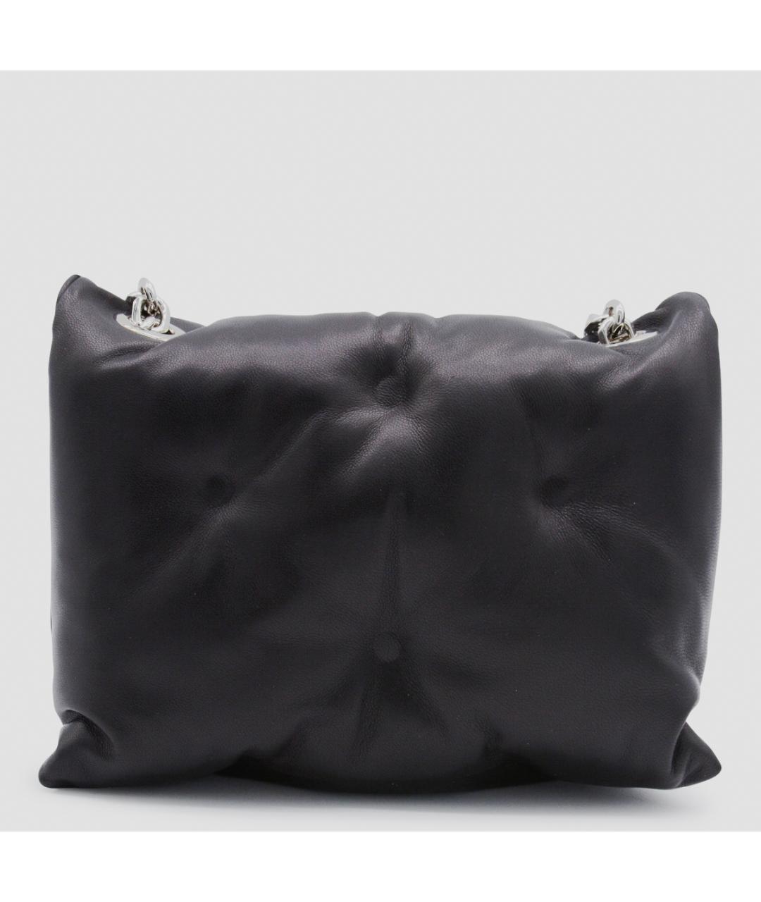 MAISON MARGIELA Черная кожаная сумка через плечо, фото 3
