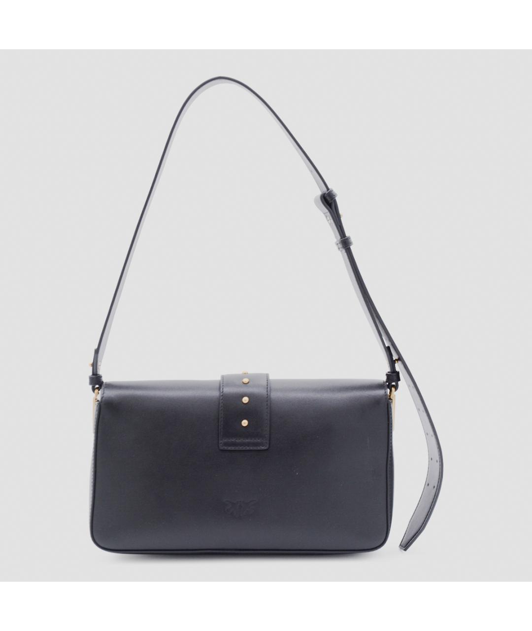 PINKO Черная кожаная сумка через плечо, фото 3