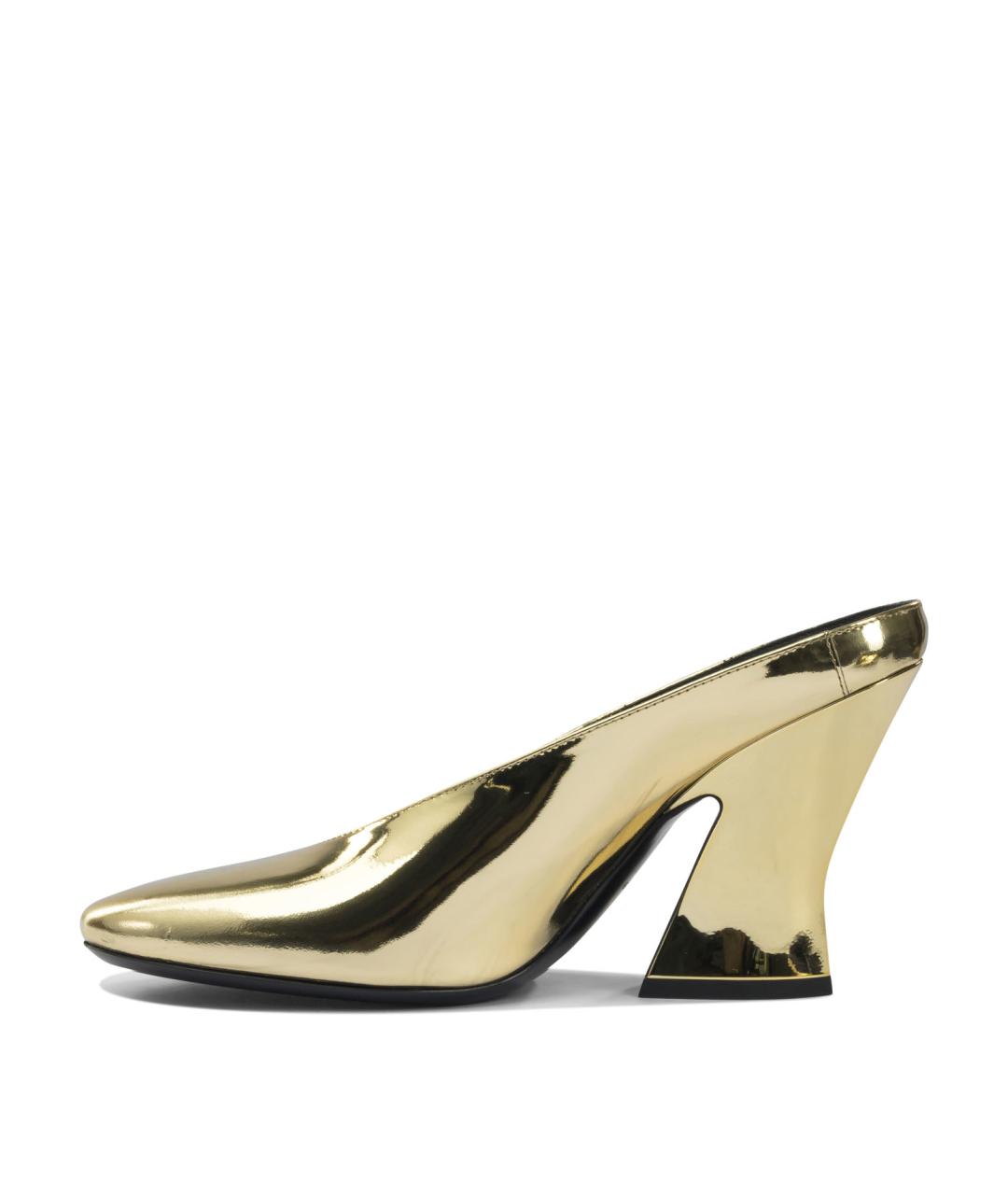 GIVENCHY Золотые кожаные туфли, фото 3