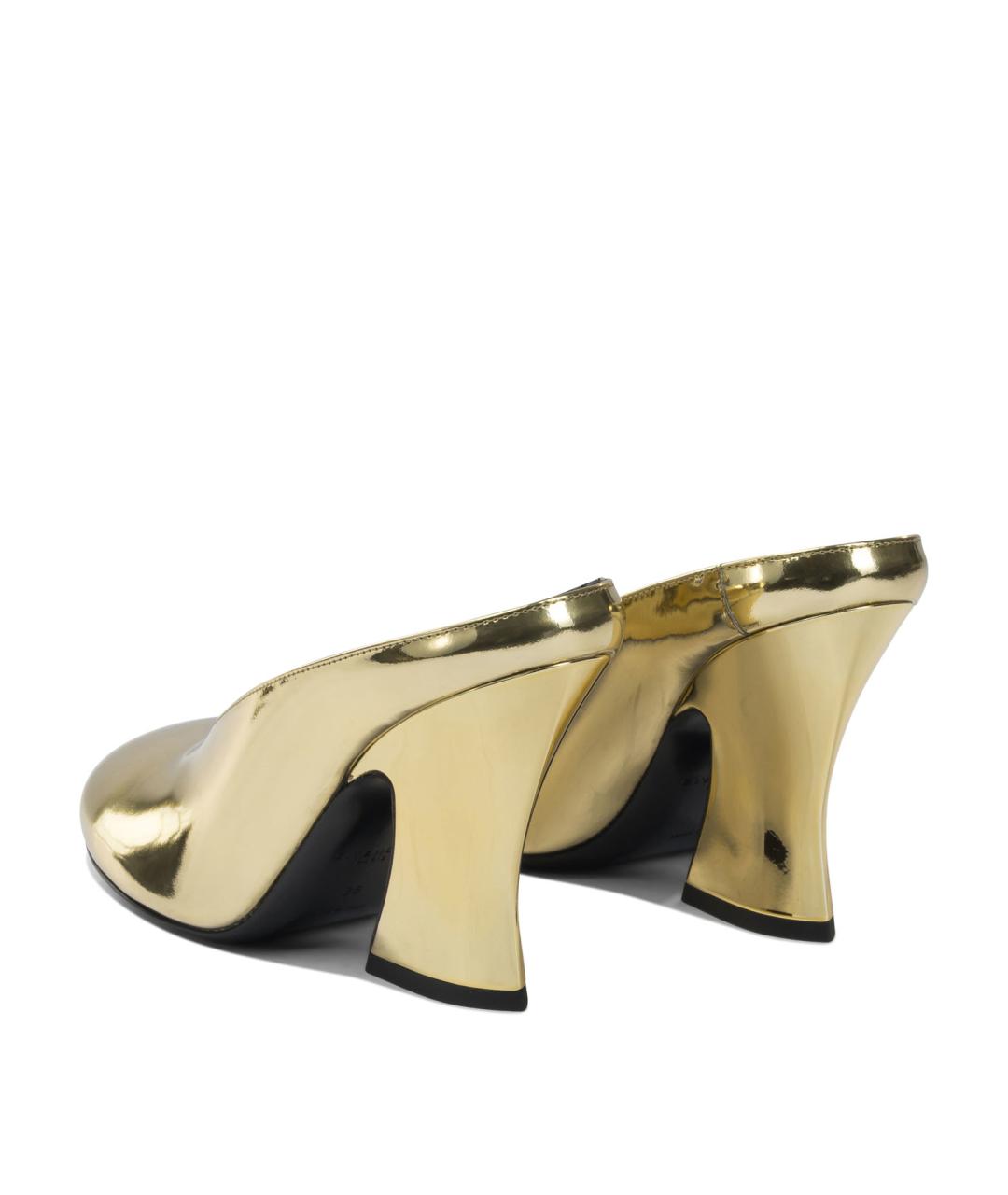 GIVENCHY Золотые кожаные туфли, фото 4