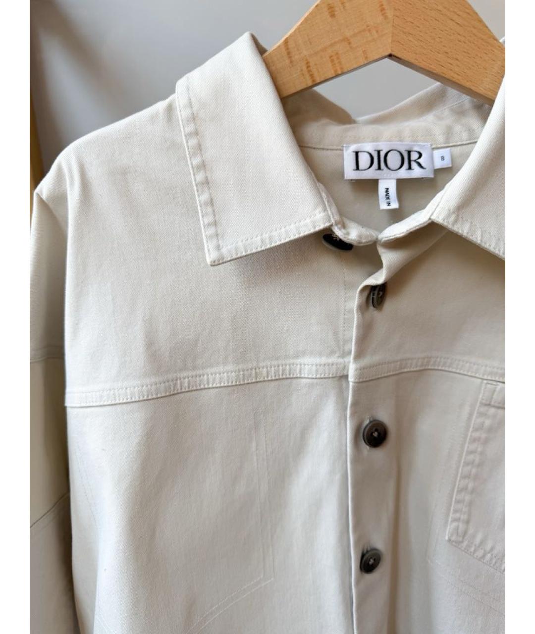 CHRISTIAN DIOR Бежевая хлопковая детская рубашка, фото 4