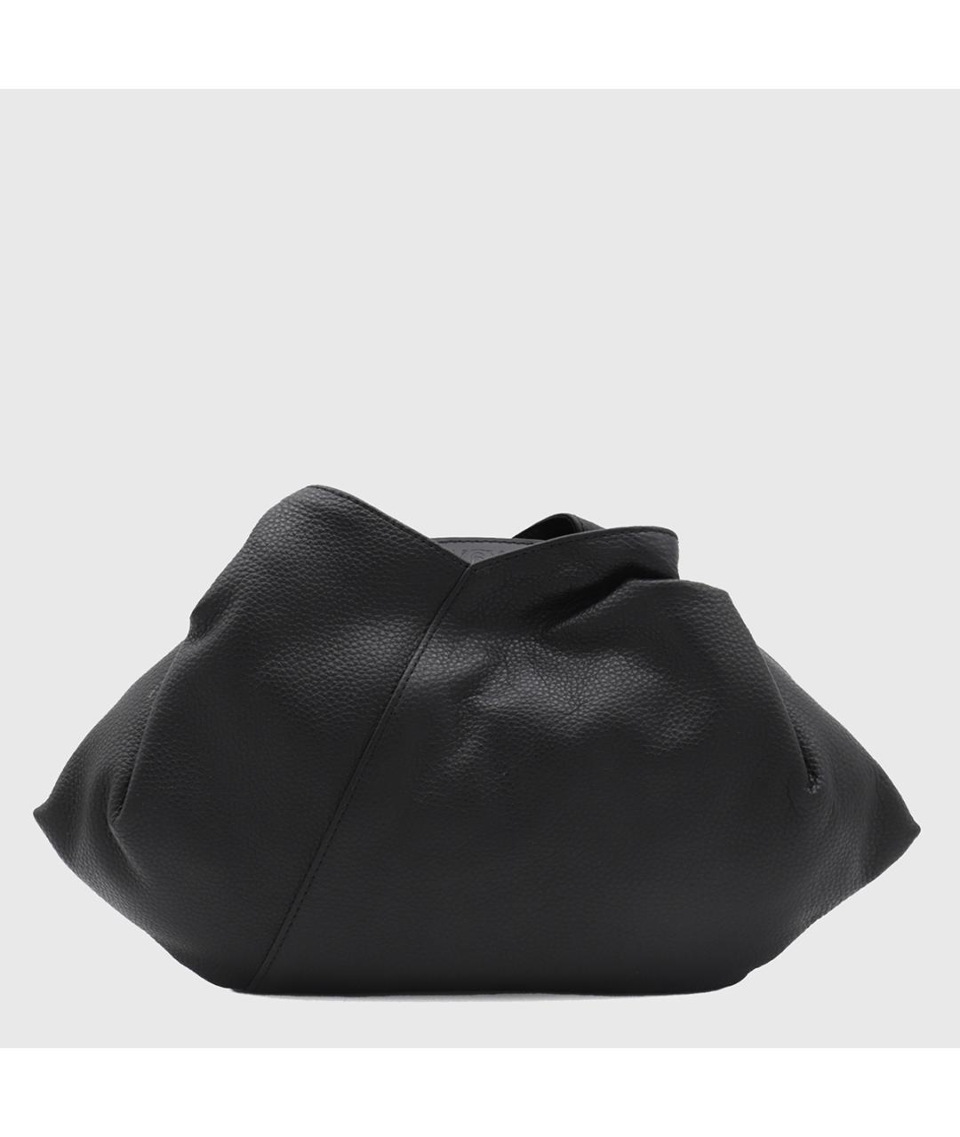 MM6 MAISON MARGIELA Черная кожаная сумка с короткими ручками, фото 2