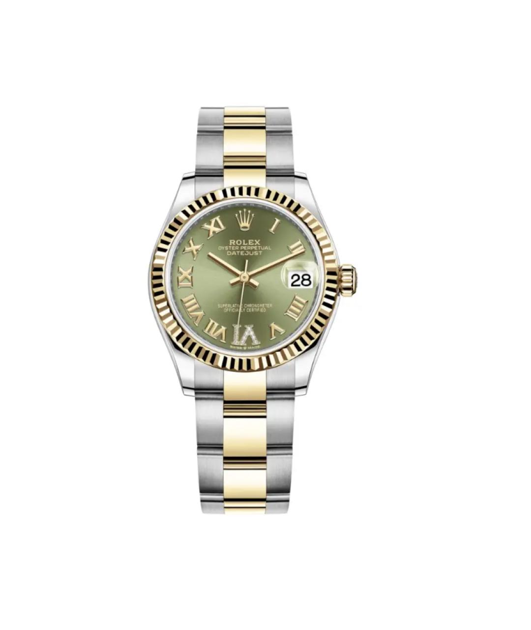 ROLEX Зеленые часы из розового золота, фото 1