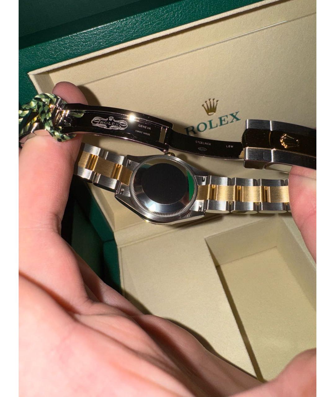 ROLEX Зеленые часы из розового золота, фото 3