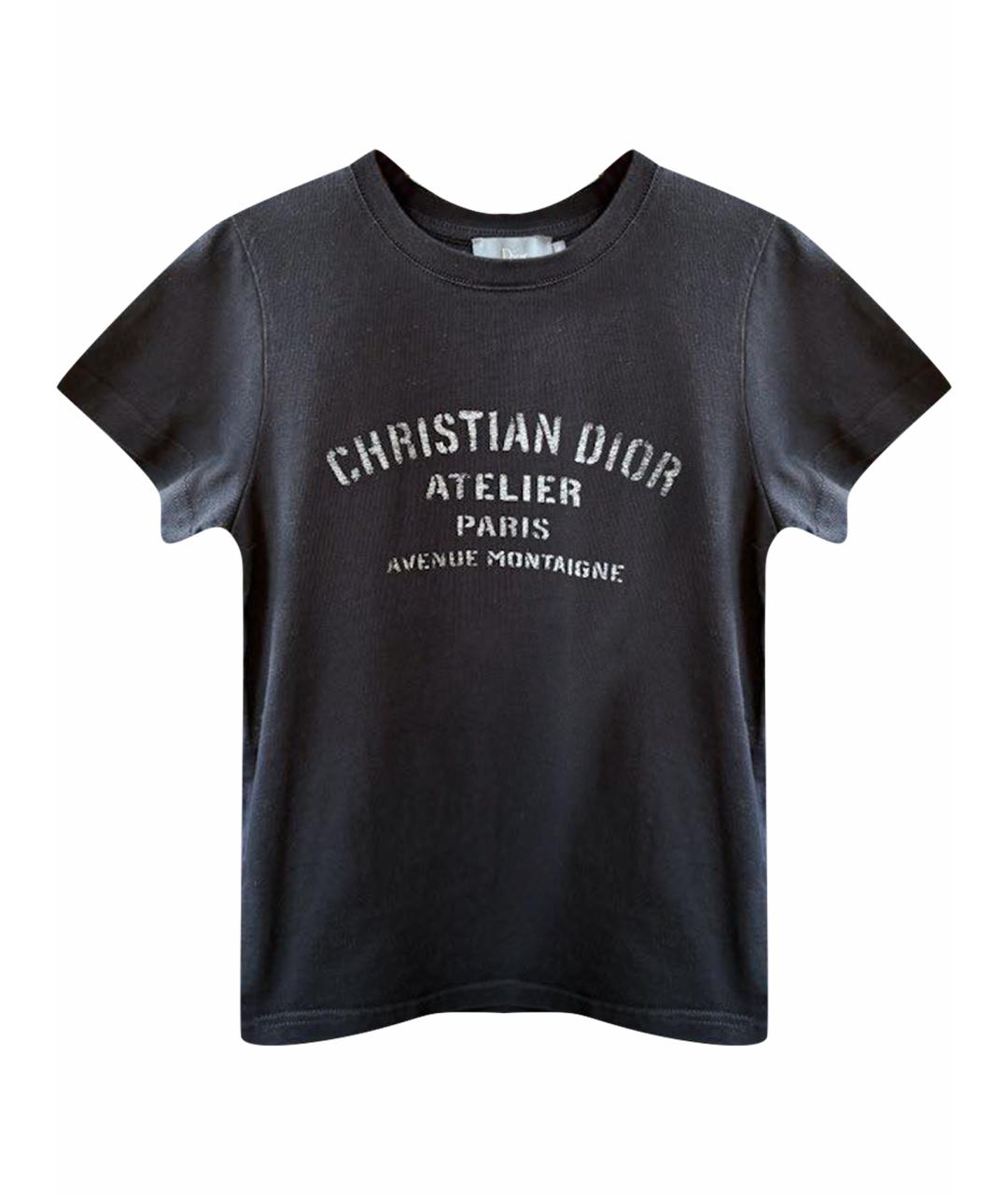 CHRISTIAN DIOR Черный хлопковый детская футболка / топ, фото 1