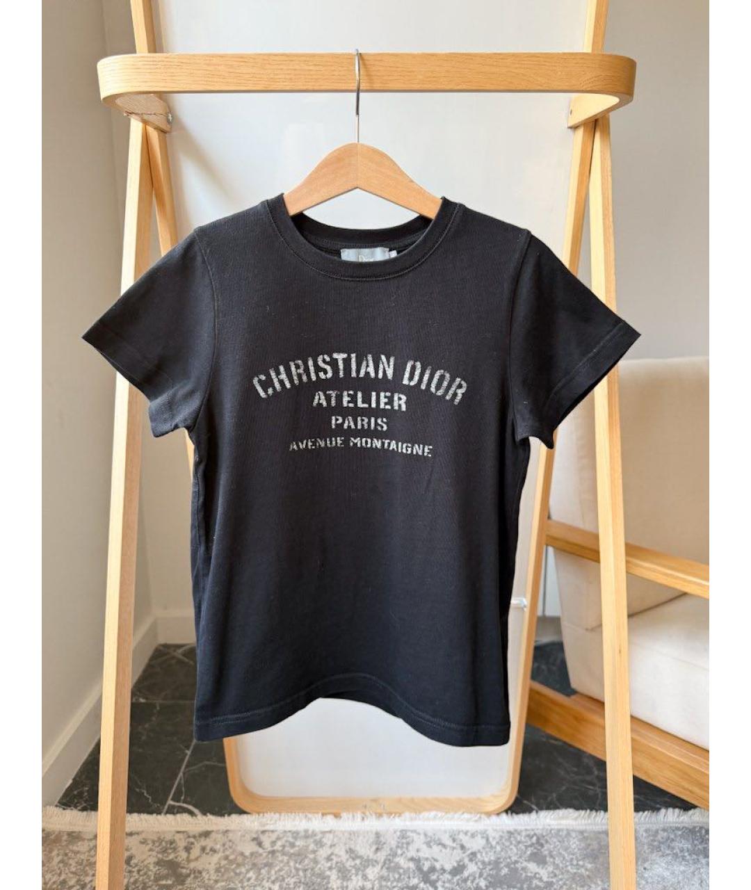 CHRISTIAN DIOR Черный хлопковый детская футболка / топ, фото 5