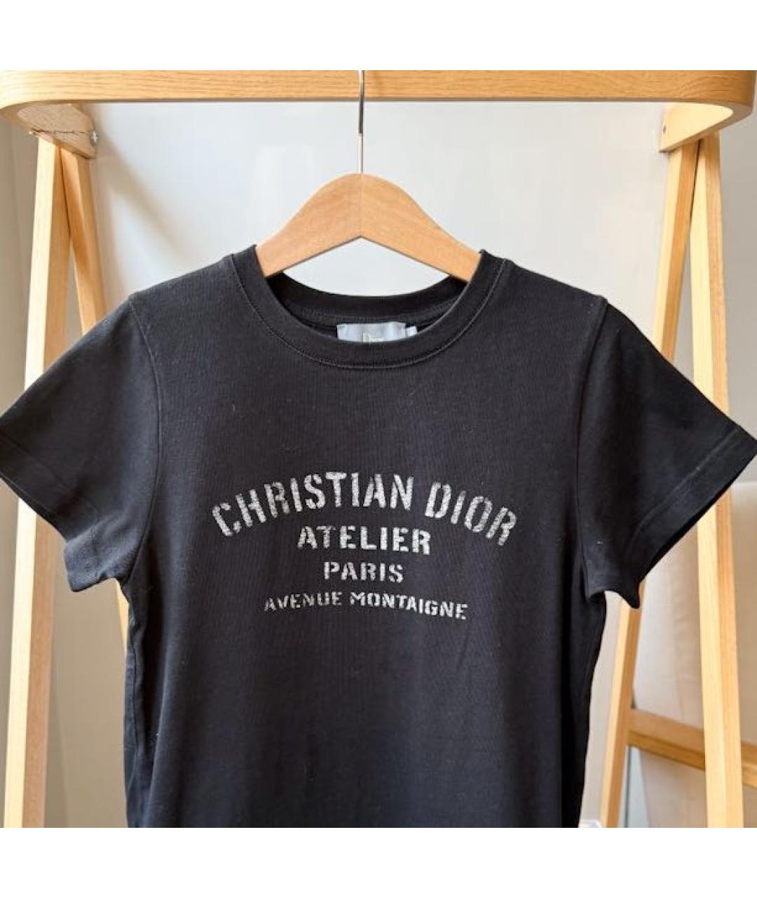 CHRISTIAN DIOR Черный хлопковый детская футболка / топ, фото 3