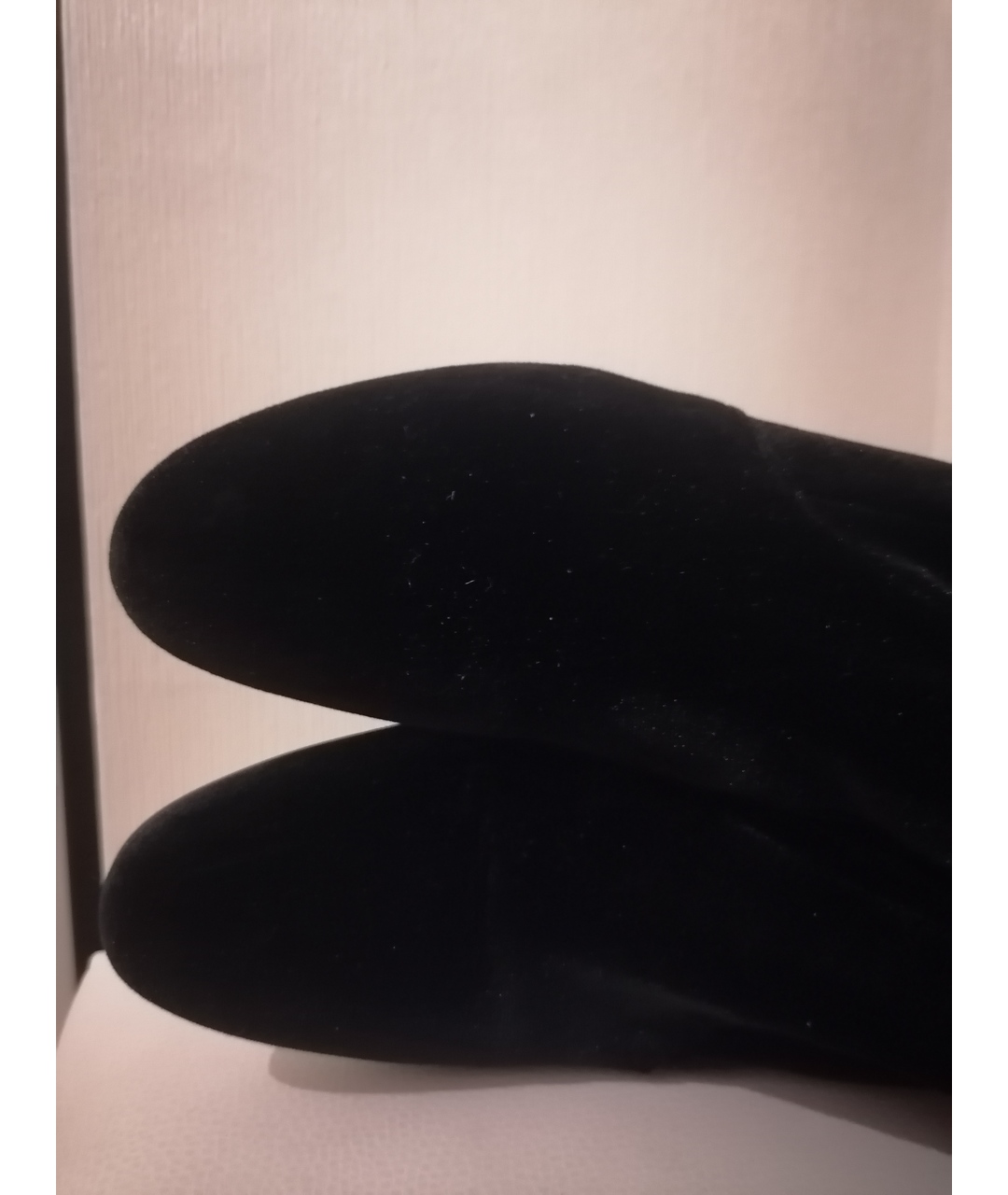 PRADA Черные бархатные ботфорты, фото 3