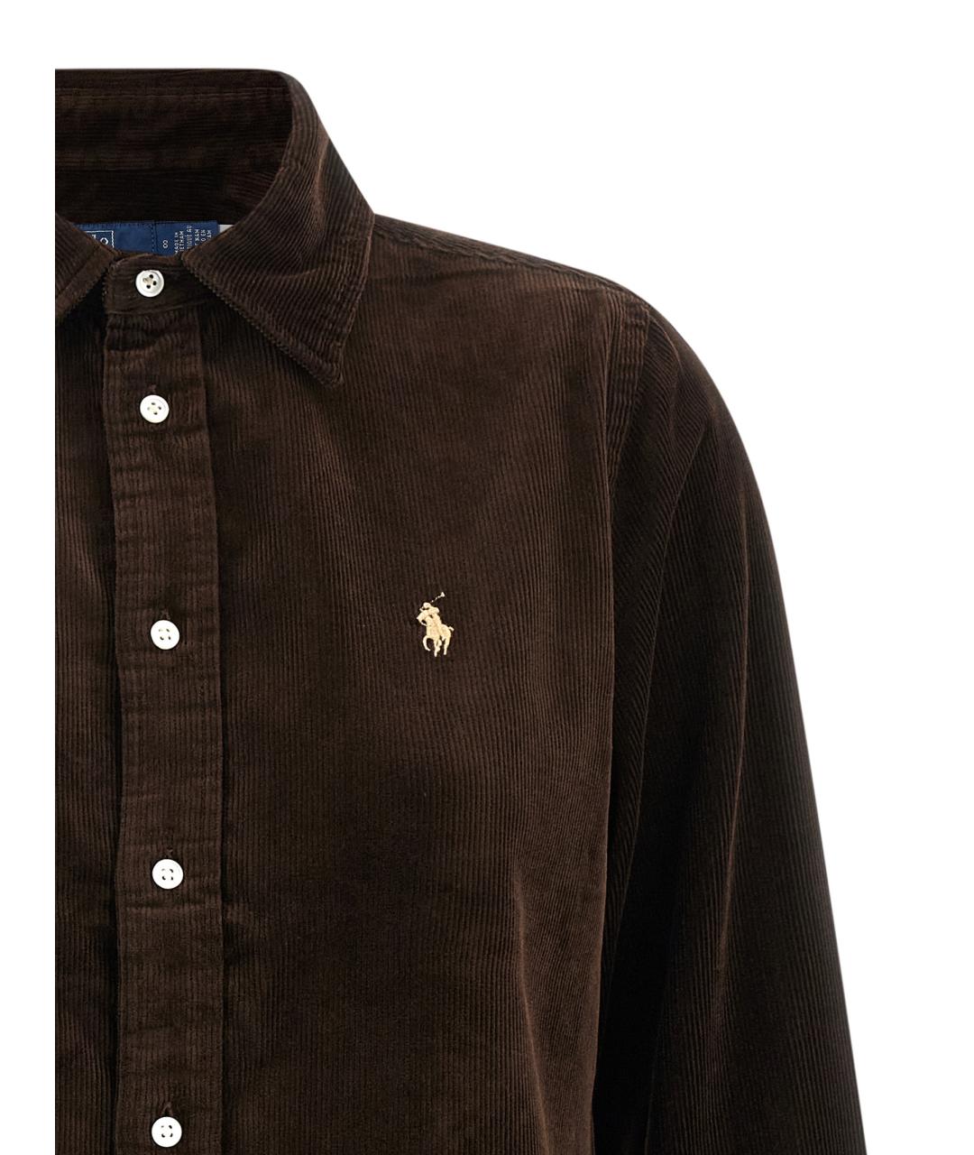 POLO RALPH LAUREN Коричневая хлопковая рубашка, фото 3