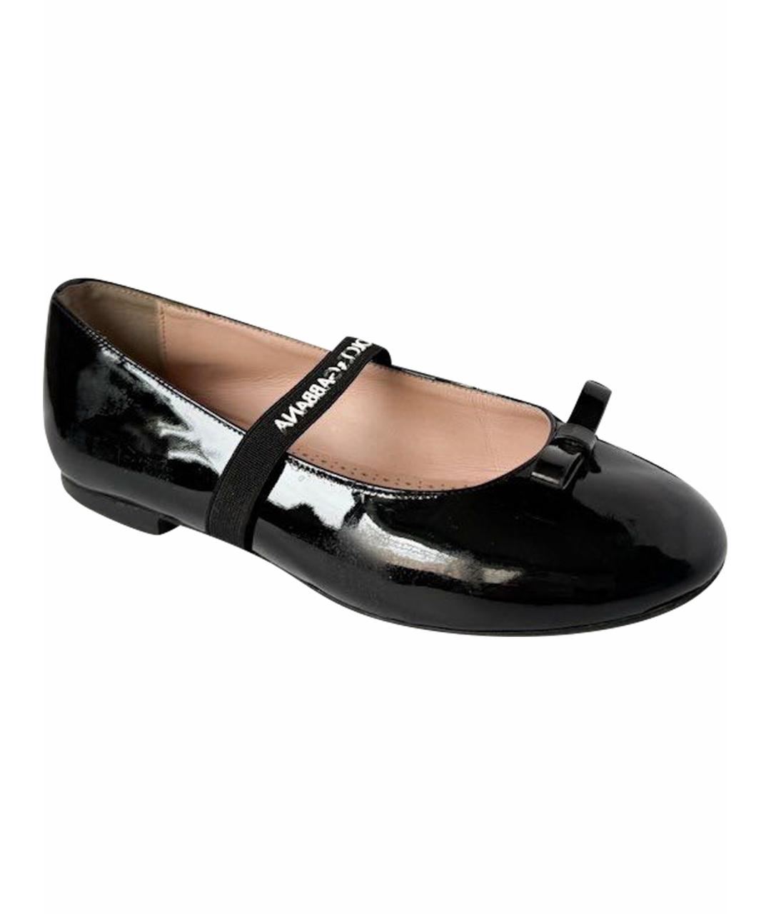 DOLCE&GABBANA Черные туфли из лакированной кожи, фото 1