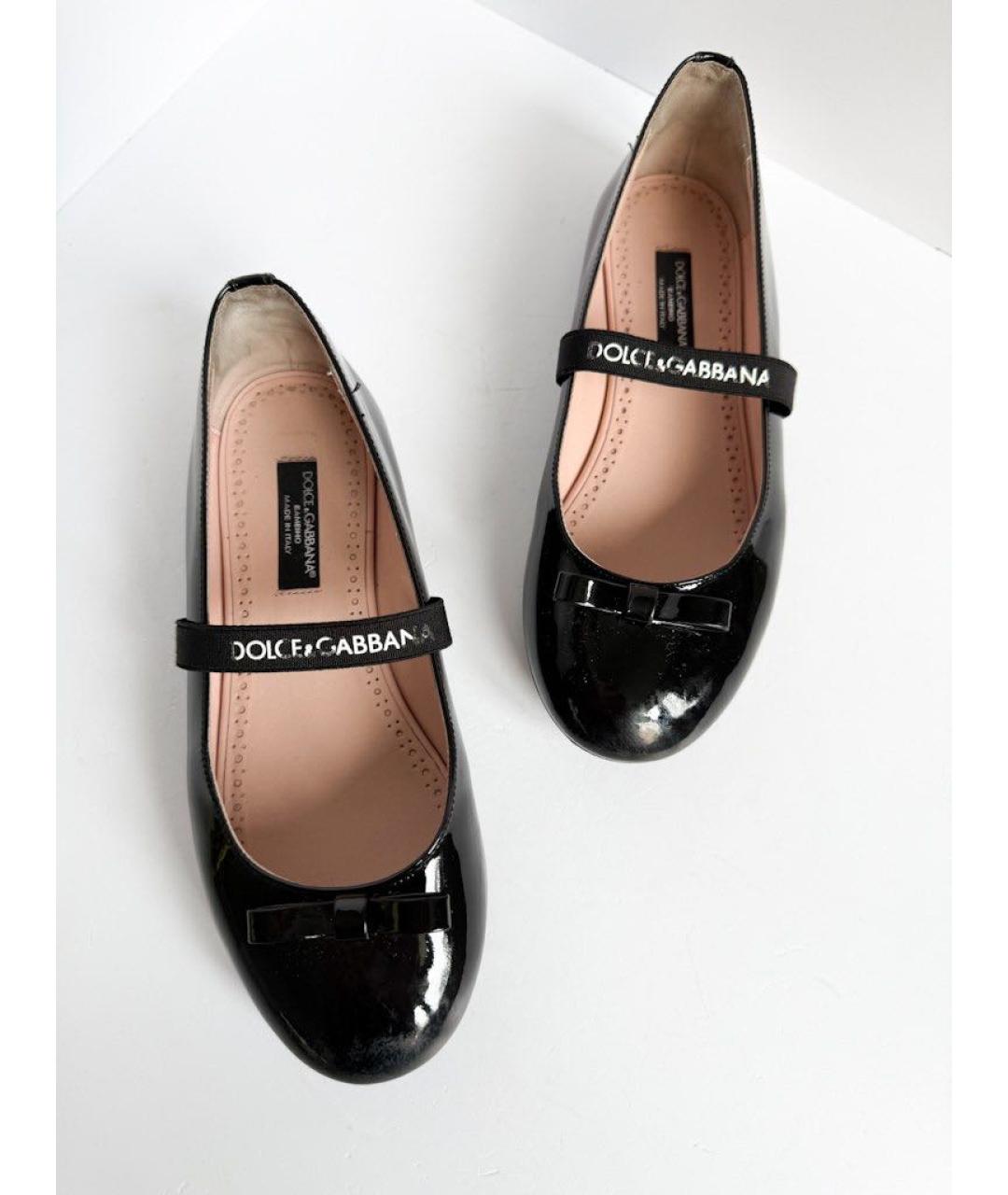 DOLCE&GABBANA Черные туфли из лакированной кожи, фото 2