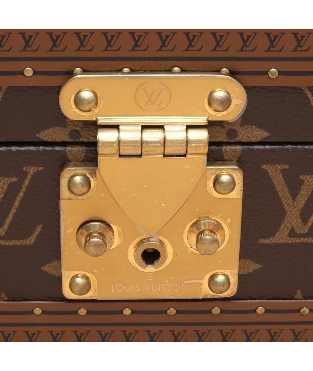 LOUIS VUITTON Коричневая кожаная косметичка, фото 8