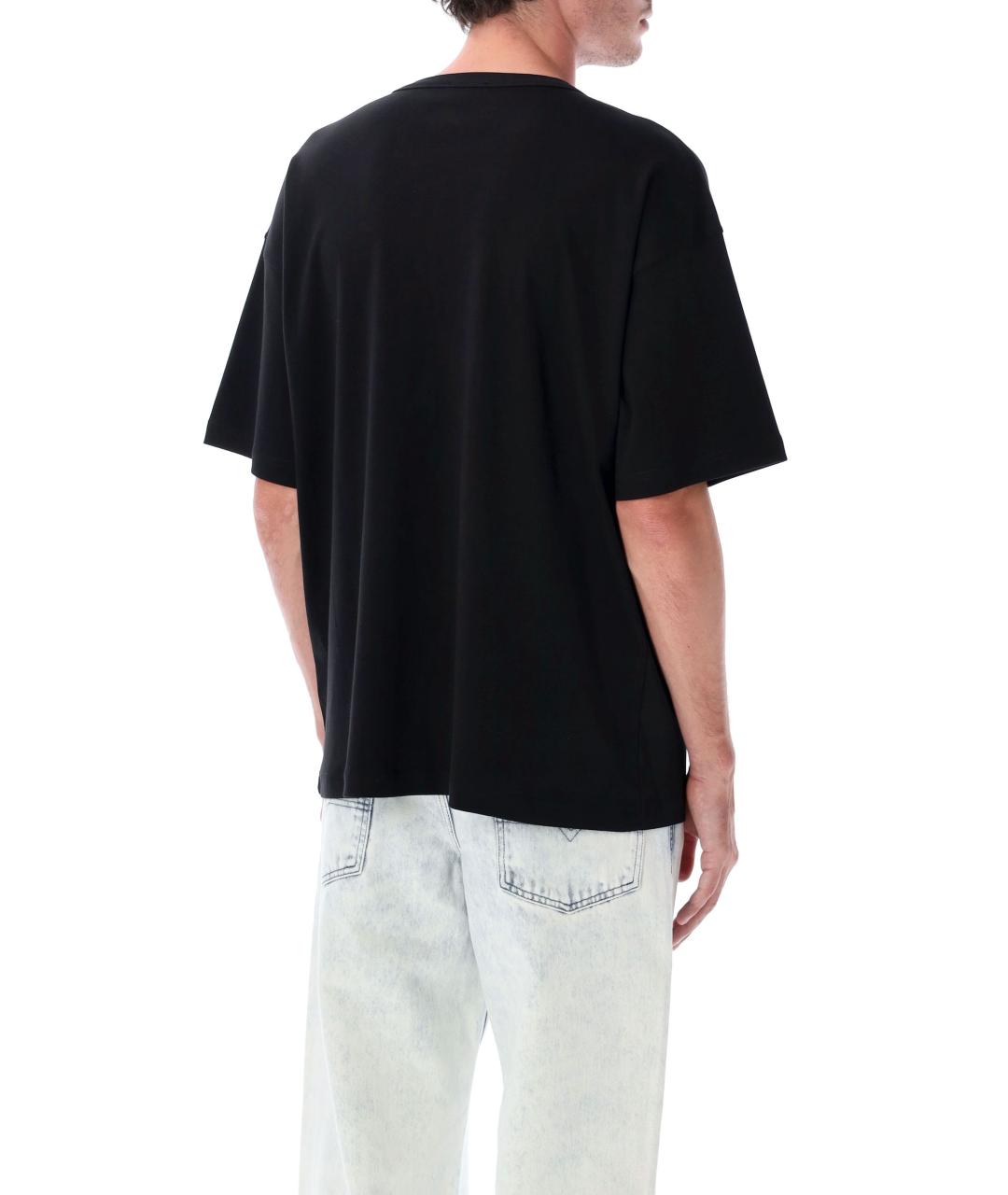 DIESEL Черная хлопковая футболка, фото 2