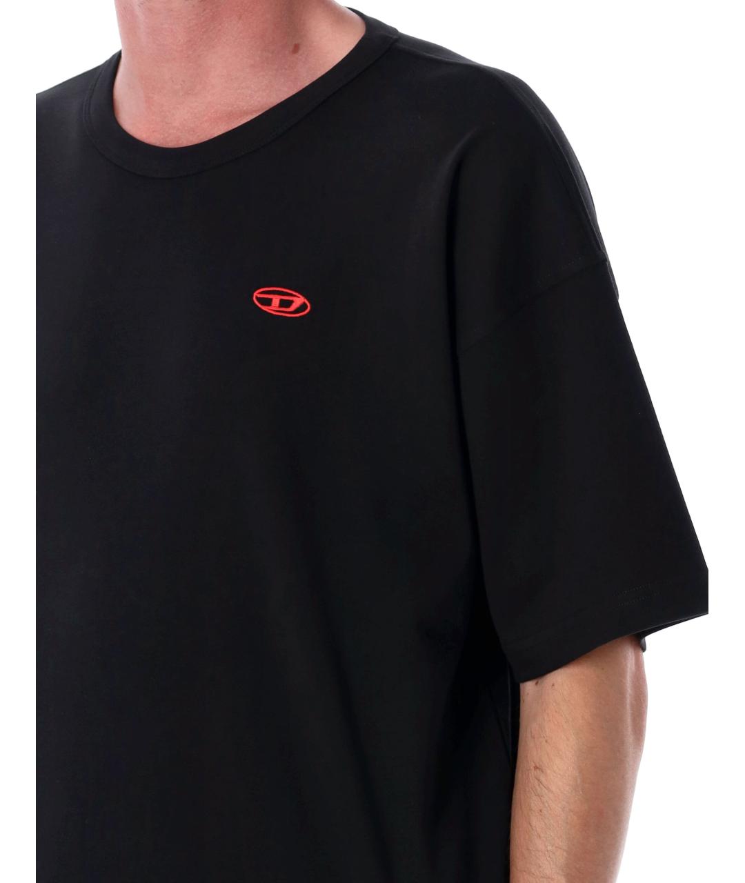 DIESEL Черная хлопковая футболка, фото 3