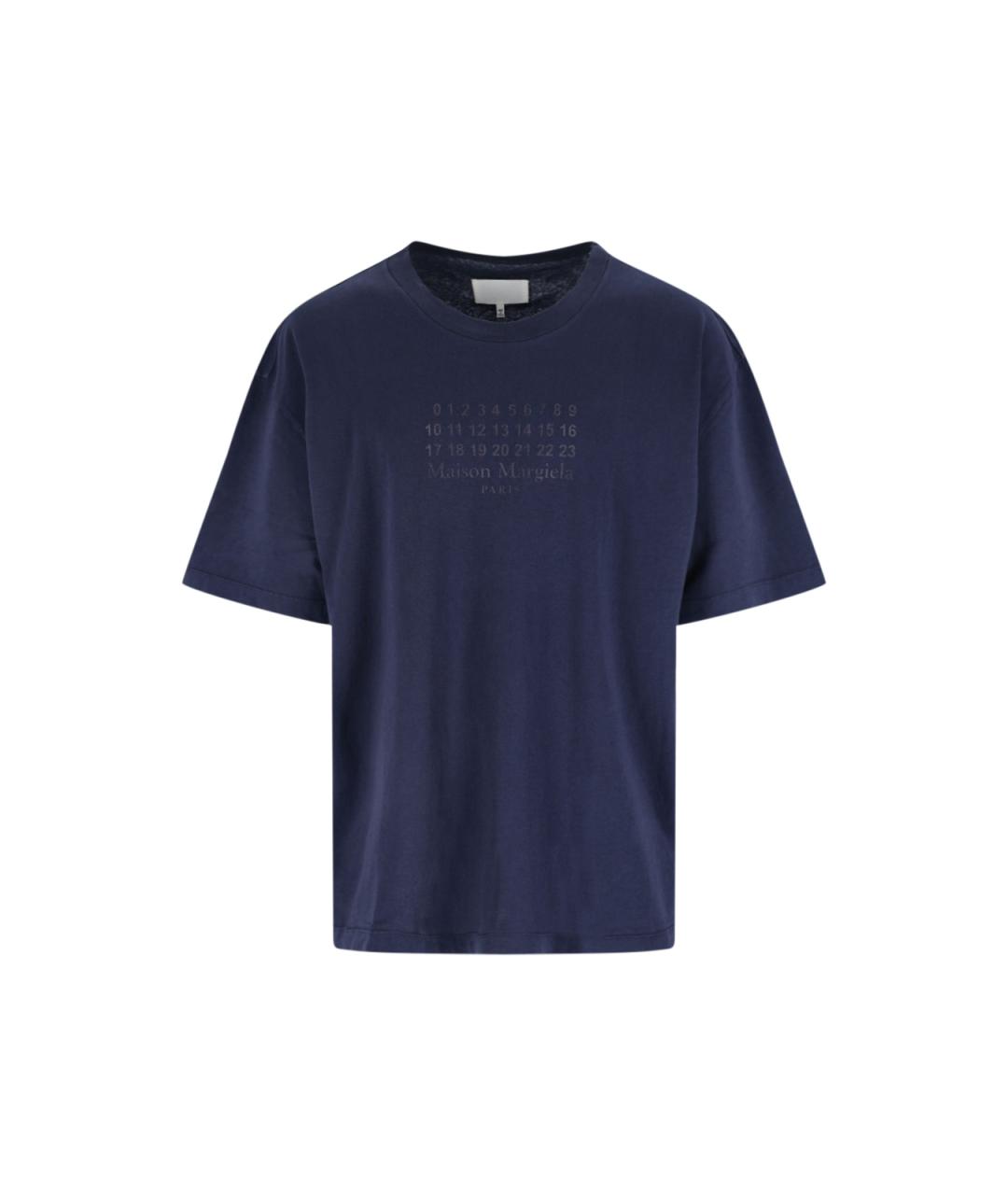 MAISON MARGIELA Синяя хлопковая футболка, фото 1